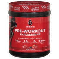 Six Star Pre-Workout, Explosion 2.0, Fruit Punch, 9.52 Ounce