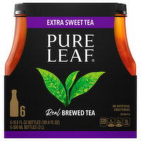 Pure Leaf Brewed Tea, Real, Extra Sweet, 6 Each