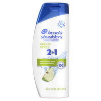 Head & Shoulders 2 in 1 Dandruff Shampoo and Conditioner, Green Apple, 20.7 oz, 20.7 Ounce