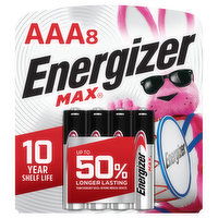 Energizer Max Batteries, Alkaline, AAA, 8 Pack, 8 Each