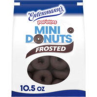 Entenmann's Pop'ettes Frosted Chocolate Mini Donuts, 10.5 oz, 10.5 Ounce