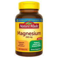 Nature Made Magnesium, 250 mg, Tablets, 200 Each