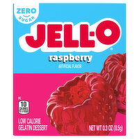 Jell-O Zero Sugar Raspberry Flavor Gelatin, 0.3 Ounce