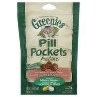 Greenies Pill Pockets Treats, for Cats, with Natural Salmon Flavor, 1.6 Ounce