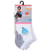 Hanes Sport Socks, No Show, Arch Support, Cool Comfort, 3 Each