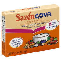 Sazon Goya Seasoning, Coriander & Annatto, 8 Each