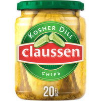 Claussen Kosher Dill Pickle Chips, 20 Fluid ounce