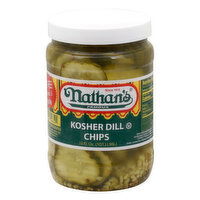 Nathan's Famous Kosher Dill Chips, 32 Fluid ounce