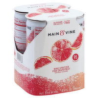 Main & Vine Wine Spritzer, Pink Grapefruit, 4 Each