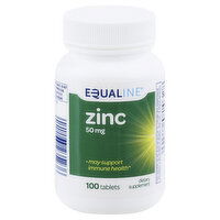 Equaline Zinc, 50 mg, Tablets, 100 Each