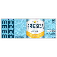 Fresca Soda Water, Sparkling, Grapefruit Citrus, Mini, 10 Each