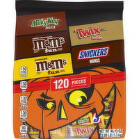 Mixed M&M'S, SNICKERS, TWIX & MILKY WAY Milk Chocolate Halloween Candy Variety Pack, 120 Ct Bag, 46.19 Ounce