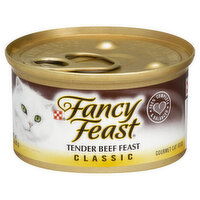 Fancy Feast Cat Food, Gourmet, Classic, Tender Beef Feast, 3 Ounce