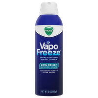 Vicks Vapo Freeze Pain Relieving Spray, Menthol Camphor, Muscles + Joints, 3 Ounce