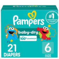 Pampers Baby Dry Baby Dry Diapers Size 6 21 Count, 21 Each