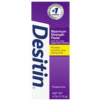 Desitin Paste Maximum Strength Diaper Rash Ointment, 4 Ounce