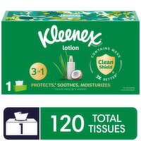 Kleenex Lotion 3-Ply 3 in 1 Coconut Oil + Aloe Tissues, 120 Each