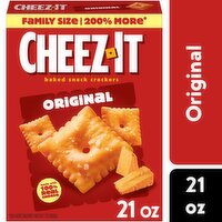 Cheez-It Cheese Crackers, Original, Family Size, 21 Ounce