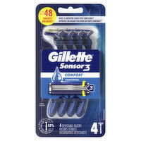 Gillette Sensor3 Men's Disposable Razor, 4 Razors, 4 Each