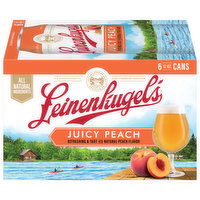 Leinenkugel's Introducing Leinenkugel’s Juicy Peach, a refreshing and easy-drinking beer that balances delicious sweetness from natural peach juice with subtle tart notes. This mild fruited session beer with 4.4% ABV is made with the juice from real peaches., 6 Each