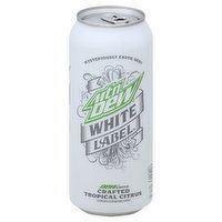 Mountain Dew White Label Soda, with Crafted Tropical Citrus, 16 Ounce