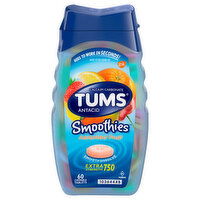Tums Smoothies Extra Strength 750 Assorted Fruit Antacid, 60 Each