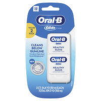 Oral-B Original Glide Healthy Gums Unflavored Dental Floss, Value 2 Pack, 109.4 Yard