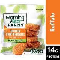 MorningStar Farms Plant Based Chik'n Nuggets, Buffalo, 10.5 Ounce