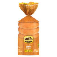 Udi's Bagels, Gluten Free, Plain, Soft & Chewy, 5 Each