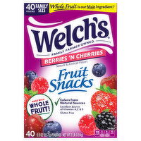 Welch's Fruit Snacks, Berries 'n Cherries, Family Size, 40 Each