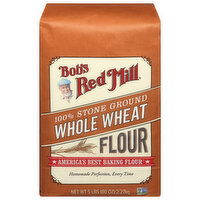 Bob's Red Mill Flour, Whole Wheat, 100% Stone Ground, 80 Ounce