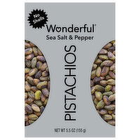 Wonderful No Shells Sea Salt & Pepper Pistachios, 5.5 Ounce