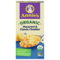 Annie's Macaroni & Classic Cheddar, Organic, 6 Ounce