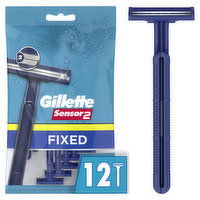 Gillette Sensor2 Fixed Head Disposable Razors, 12 Count, 12 Each