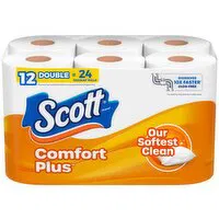 Scott ComfortPlus Toilet Paper, 12 Each