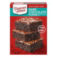 Duncan Hines Brownie Mix, Dark Chocolate Fudge, Family Size, 18.2 Ounce