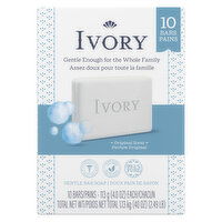 Ivory Ivory Ivory Gentle Bar Soap Original Scent 4 oz., 10 Count, 10 Each