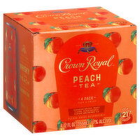 Crown Royal Whisky Cocktail, Peach Tea, 4 Pack, 4 Each