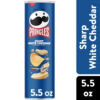 Pringles Sharp White Cheddar Potato Crisps, 5.5 Ounce