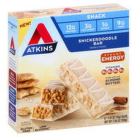 Atkins Snack Bar, Snickerdoodle, 5 Each