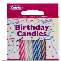 Culpitt Birthday Candles Colors Spirals, 24 Each