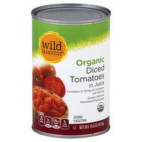 Wild Harvest Tomatoes, Organic, in Juice, Diced, 14.5 Ounce