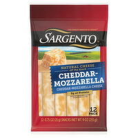 Sargento Cheese, Natural, Cheddar-Mozzarella, 12 Pack, 12 Each