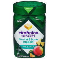 Vitafusion Muscle & Bone Support, Tropical Fusion Flavor, Soft Chews, 30 Each