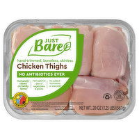 Just Bare Chicken Thighs, Skinless, Boneless, 20 Ounce