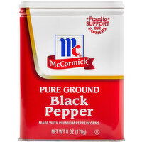 McCormick Pure Ground Black Pepper, 6 Ounce