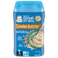 Gerber Cereal for Baby Cereal, Multigrain, Grain & Grow, Sitter (2nd Foods), 8 Ounce