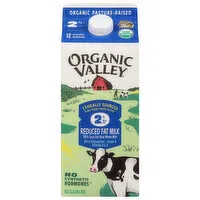 Organic Valley Milk, Reduced Fat, 2% Milk Fat, 0.5 Gallon