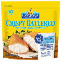Gorton's Fish Fillets, Crispy Battered, 10 Each