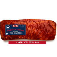 SWIFT Bone-In St. Louis Style Pork Spareribs Kansas City Style BBQ Seasoned, 2.75 Pound